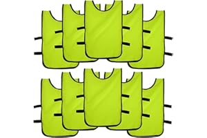 Ronex Sports Pack de Petos de Entrenamiento 10 Unidades para niños, jóvenes y Adultos (Petos Deportivos, Petos de Futbol