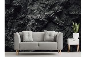 OEDIM Papel Pintado para Pared Piedra Negra | Fotomural para Paredes | Mural | Papel Pintado |600 x 300 cm | Decoración comedores, Salones, Habitaciones