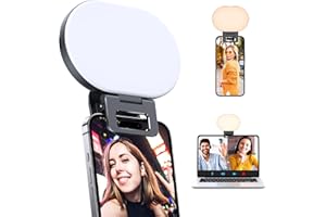ANYFACE Handy Selfie Licht Video Licht: LED Streaming Licht mit Clip 3 Lichtmodi(2700-6500K) 2000mAh Akkus CRI 95+, Beauty Licht für Handy/iPhone/iPad/Laptop,Zoom/Streaming/Videokonferenz/TikTok/Makeup