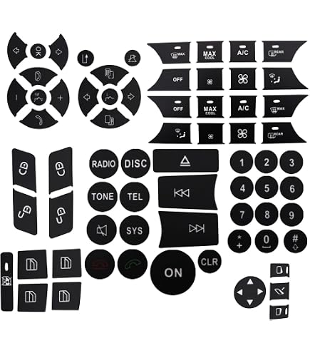 Autocollants Boutons Mercedes - Lot Réparation Pour Classe C W204, E W212, GLK X204, SLK R172... - 3