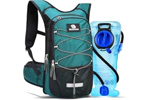 BOSNAS Hydration Backpack, Hydration Pack with 2L BPA Free Water Bladder for Men & Women, Lightweight Hiking Rucksack Hydration Vest Pack for Outdoor Cycling Marathon Running Climbing