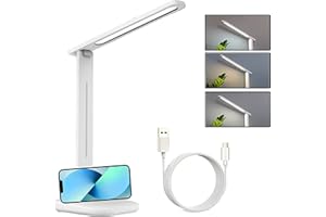 OUSDRA Lámpara de Escritorio LED Regulable con Control Táctil, 3 Modos de Luz y 3 Niveles de Brillo Ajustable, Flexo Flexible 180°, Lámpara de Mesa para Lectura, Estudio, Oficina, Cuidado Ocular, Relajació