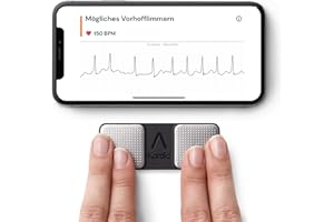 ‎ALIVECOR KardiaMobile 1-Kanal-EKG-Herzfrequenzmesser – EKG-Aufzeichnung zu Hause – Erkennt Vorhofflimmern – Sofortige Ergebnisse in 30 Sekunden – Einfach zu verwenden – Funktioniert mit den meisten Smartphones