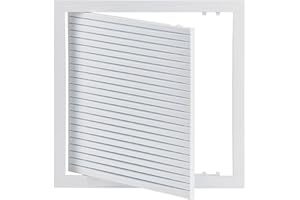 STEINBERG14 300x300mm Griglia di Ventilazione con Filtro - Griglia D'Aerazione Rettangolare - Sportello Ispezione in ABS Plastica, Bianco