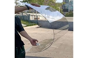 SANJIAOJIA Lightweight Clear Acrylic Plastic Sheet Polycarbonate Roofing Sheet,Strong Impact and Shatterproof PC Full Transparent Durable Panel,All-Weather Outdoor Greenhouse Covering (0.8x2m(2.62x6.6ft))