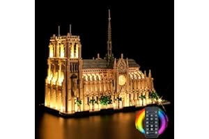 BrickBling Fernbedienung Licht-Kit für Lego Notre-Dame de Paris (Nicht Lego), Led Beleuchtungs Set für Lego 21061 Architecture Notre-Dame de Paris Kreatives Geschenk