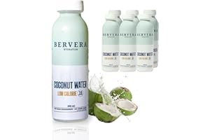 Bervera 100% Pure Coconut Water Multi-Pack (6 x 200ml), Packed with Electrolytes & Potassium | Naturally Hydrating | No added Sugar (6 Pack)
