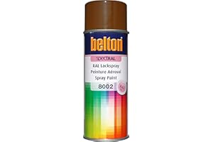 RAL 8002 BRUN SIGNAL Mat (BELTON) (Bombe peinture 400 ml) - bombe aerosol reparation peinture carrosserie voiture teintes standrard et RAL (reference couleur constructeur 150 ou 400 ml)