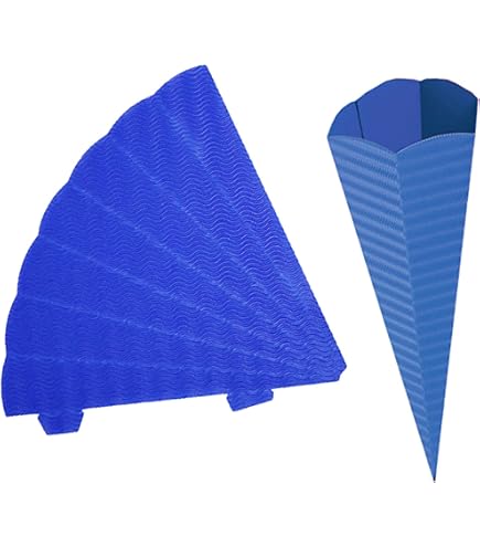 Schultüten-Rohling Aus Wellpappe (grün/dunkelgrün) – 33-100 Cm, Wählbar Mit/ohne Kunststoffspitze, Zum Selbstbasteln, 6-eckig
