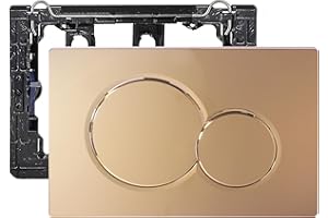 TOILTOBLE Plaque d'actionneur de chasse d'eau double compatible avec Geberit 115.770.46.6 Sigma01, doré brillant