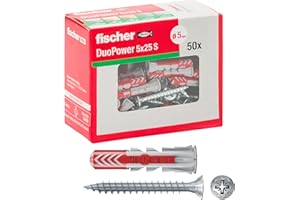 Fischer – kołek rozporowy Duopower ze śrubą, szary, 544015