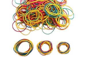 WWYSSZ 1000 Pezzi Elastici Colorati, Elastici per Ufficio, Elastico Cartoleria, 25/38/50 mm, Riutilizzabili, Resistenti Alle Alte Temperature, per Cucina, Ufficio, Scuola e Artigianato (4 Colori)