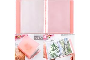 CYFUN DESIGN A6 Clear Sticker Photo Storage Album,Stamp Cutting Dies Storage Book Organizer Folder,40Pages Clear Die & Stamp Storage Bag Transparent Plastic Folders for Cutting Dies Stencil Embossing Crafts Orange