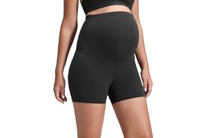 CRZ YOGA Graviditetsbikershorts 4" | Butterluxe, Extremt mjuk, Skonsam kompression, Yoga, Superhög midja, U-formad mage, Graviditet och efter förlossning