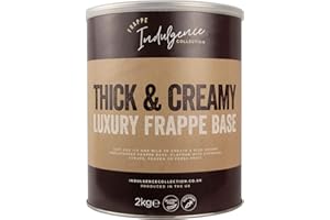 The Indulgence Collection Thick and Creamy Luxury Frappe Powder Base - 2 KG Unflavored Frappe Mix - Frappe Powder Perfect with Espresso, Drinks, Syrups, or Fruits - Vegetarian, Gluten-Free Frappe Base