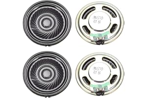 sourcing map 0.5 W 8 Ohm Altoparlante Magnetico DIY 36mm Forma Rotonda Sostituzione Altoparlante 4pcs