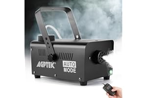 AGPTEK Fog Machine, Smoke Machine with Wired Control & Automatic Spray Function, Great for Halloween, Christmas, Wedding, Parties, DJ Performance & Stage Show