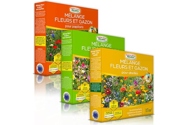 Mélange de fleurs - Gazon japonais - (Lot de 3 Mélange de fleurs)