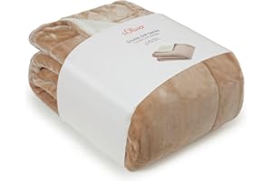 ‎S.OLIVER s.Oliver Doublesoft Kuscheldecke 150x200 - super kuschelig & warm, Polyesterflausch Decke beige Creme