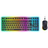 Ant Esports KM730 Pro Gaming Wireless TKL Keyboard Mouse Combo Rechargeable RGB Backlit Tenkeyless Compact 87 Keys 6 Button for Computer Laptop PS4 PS5 - XP/7/8/10 iMac MacBook Xbox one X – Black