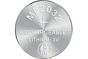 Juego de 5 pilas recargables ML2032 3 V 80 mAh para teclado Logitech K750, Garmin Forerunner 10 horas, RTC 3 V ML 2032