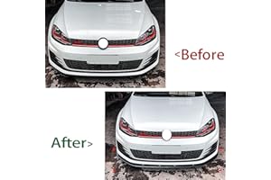 TWITTO Lèvre de Pare-Chocs de Spoiler Avant pour Volkswagen Golf 7 MK7 GTI R Rline, Accessoires de Garniture extérieure du kit de Corps de Lame de séparateur inférieur,Glossy Black