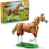 LEGO Creator 3 in 1 Beautiful Horse Build as Bear, Deer or Horse for Nature and Animal Enthusiastic Children Ages 31166-9 and Over