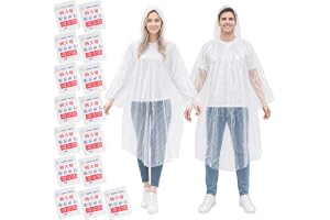 15 universella regnponchos, tjock transparent engångskappa festival cykel
