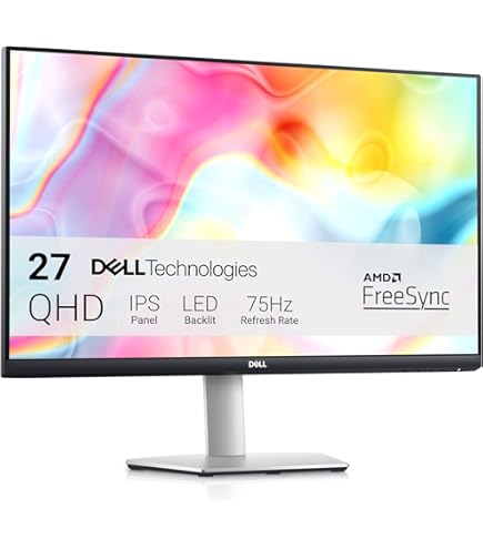 Dell S2722DC USB-C 27 Inch QHD (2560x1440) Monitor, 75Hz, IPS, 4ms