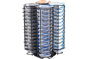 SYSYLY Porte Capsules Compatible pour Tassimo,Porte Dosette Café,Supports pour Capsules de Café,Rangement Capsule Rotatif,Distributeur Capsules Café,Noir.