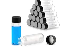 TXXATX 10 ml Probe Glasflaschen 30 Stück Glass Bottle Mini Glasflaschen mit Schraubverschluss Laborflasche Transparent Probe Fläschchen Probenbehälter für Aufbewahrung Versiegelung Umverpackung