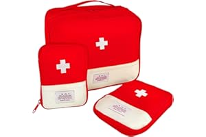 JETOP Reiseapotheke Tasche Leer 3 Stück Medikamententasche Reise Urlaub Medikamententasche Klein und Groß Tasche Medizin Medikamenten Aufbewahrung Reise Apothekentasche Erste Hilfe Tasche Leer