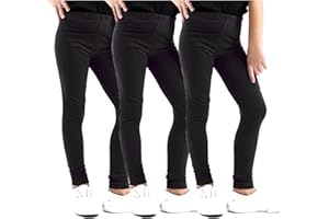 GW CLASSY OUTFIT Kids Girls Children 3 Pack Full Length 45% Cotton Girls Leggings Plain Printed Animals Pants for Kids Trouser