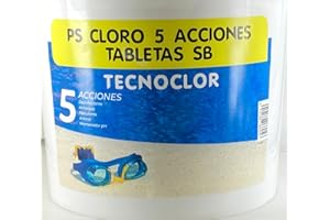PISCINAS DECOYTEC PS Cloro Tabletas 5 Acciones SB TECNOCLOR. Envase 5 Kg.