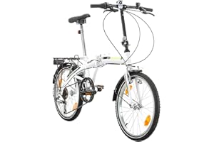 MULTIBRAND DISTRIBUTION Multibrand PROBIKE - Bicicleta plegable de 20 pulgadas, bicicleta plegable Shimano de 6 velocidades, bicicleta para hombre y niño, guardabarros, adecuado a partir de 155 cm - 185 cm