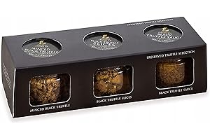 TruffleHunter - Preserved Black Truffle Selection - Minced Truffle, Truffle Slices, Truffle Sauce - 50g