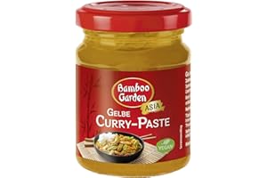 ‎BAMBOO GARDEN Bamboo Garden - Gelbe Currypaste , Aus natürlichen Zutaten , Optimal für thailändische Curry-Gerichte , 1 x 125 g