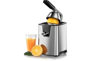 ‎ARENDO Arendo - elektrische Saftpresse 1000 Watt - Edelstahl Zitruspresse Orangenpresse Entsafter - Hochleistungsmotor - sehr hohe Ergiebigkeit - Edelstahlkegel - BPA frei - Spülmaschinen geeignet