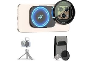 JJC Magnetyczny Adapter Filtra do Telefonu 67 mm z Zestawem Filtrów CPL do iPhone 14-16 Pro, Pro Max, Plus, z Obsługą Statywu i Akcesoriów Wideo