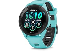 Garmin Forerunner 265 Running Smartwatch für Unisex, 46 mm Größe, Aqua/Schwarz
