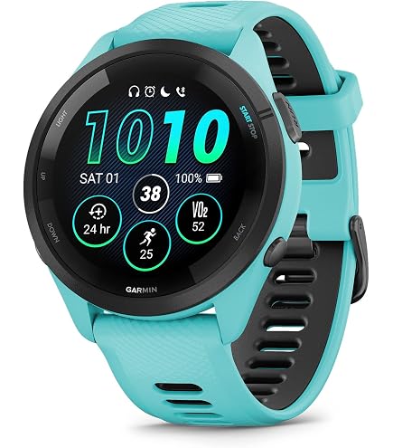 Garmin Forerunner 265s Wi-Fi GPS Sport Smartwatch, Whitestone