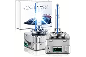 Asasytal D3S Lampadine Allo Xeno 35W 8000K Cool Blue X-treme Discharge Faro Retrofit, Ultra Luminoso con Base in Metallo Resistente come Aggiornamento per Lampadine Esterne Allo Xeno/LED, 1 Paio