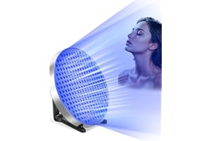 JITESY Solarium pour la maison, lampe de bronzage ronde portable avec 250 LED, solarium facial 50 W, support réglable pliable et crochets de suspension, solarium de bronzage pour le visage pour la