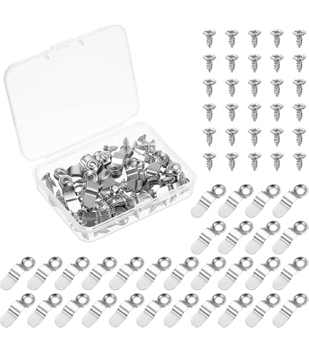50 Bilderrahmen-Rückwand-Clips Mit Schrauben – Schwarz, PP-Material, Einfach Zu Montieren