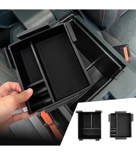 JOYTUTUS Center Console Cover Compatible With Ford Maverick 2025 2024 2023 2022 Leather Armrest Cover Center Console Cushion Ford Maverick Accessories