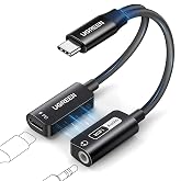 UGREEN USB C'den 3,5 mm Jack Aux Adapt&ouml;r&uuml;ne PD 60W Hızlı Şarj, iPhone 15 i&ccedil;in Manyetik USB Ses Kartı, Diz&uuml;st&uuml; Bilgisayar ve K