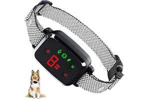 EIEVEY Collier Anti Aboiement Chien, Collier de Dressage Intelligent Rechargeable avec écran Tactile Choc électrique/Vibration/Son 3 Modes Inoffensifs Collier Electrique pour Petit/Moyen/Grand Chien