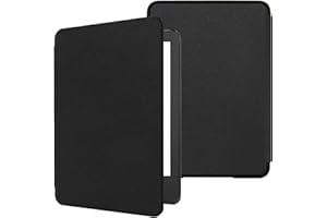 TOKILO Case for 6" Kindle 11th Generation 2024 Release, Ultra Lightweight Slim PU Leather Smart Cover with Auto Wake/Sleep, N-Compatible with THC Acer 6" eBook-Reader, Black