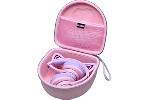 L LTGEM Hard Case for iClever BTH13/ HS20 / Usoun Cat Ear Kids Headphone, for Cat Ear Led Light Bluetooth Kids Headphones -Kid Portable Travel Bag (Case Only)
