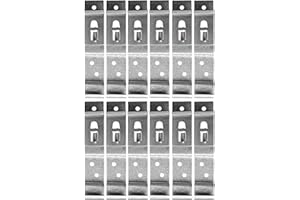 BITS4REASONS - 12 X (6 Pares) Clips DE Soporte para MATRÍCULAS DE Remolque, DE Acero Inoxidable, con Resorte - MATRÍCULA DE TAMAÑO ESTÁNDAR del Reino Unido, DE 11 CM (110 MM) DE Profundidad